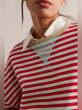 Free People We The Free Classic Striped Oversized Crewneck sweatshirt